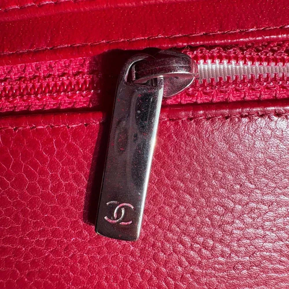 SOLD - CHANEL Red Caviar Quilted Classic Flap Bag Small SHW - Picture 14 of 17